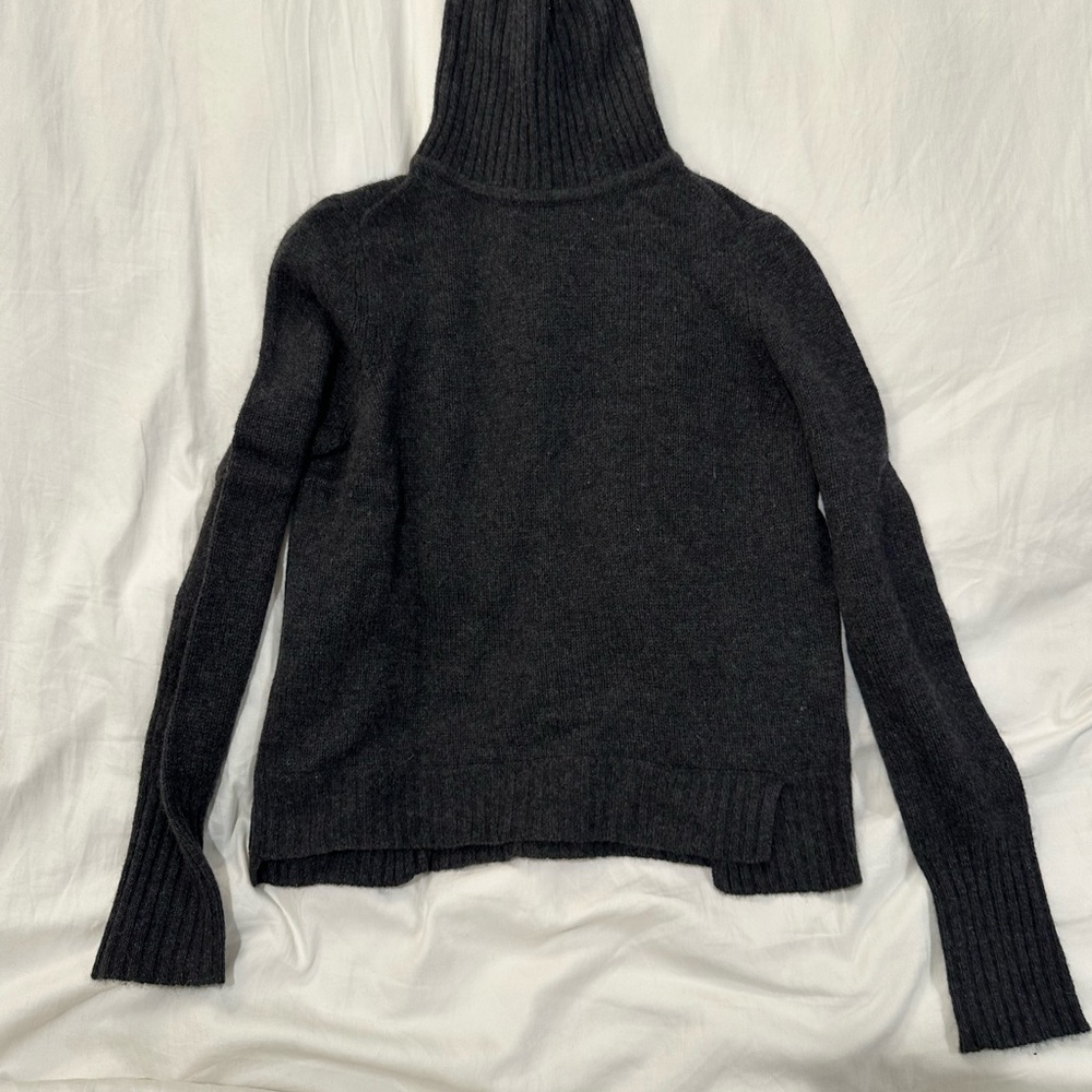 360 Cashmere Charcoal Turtleneck Sweater